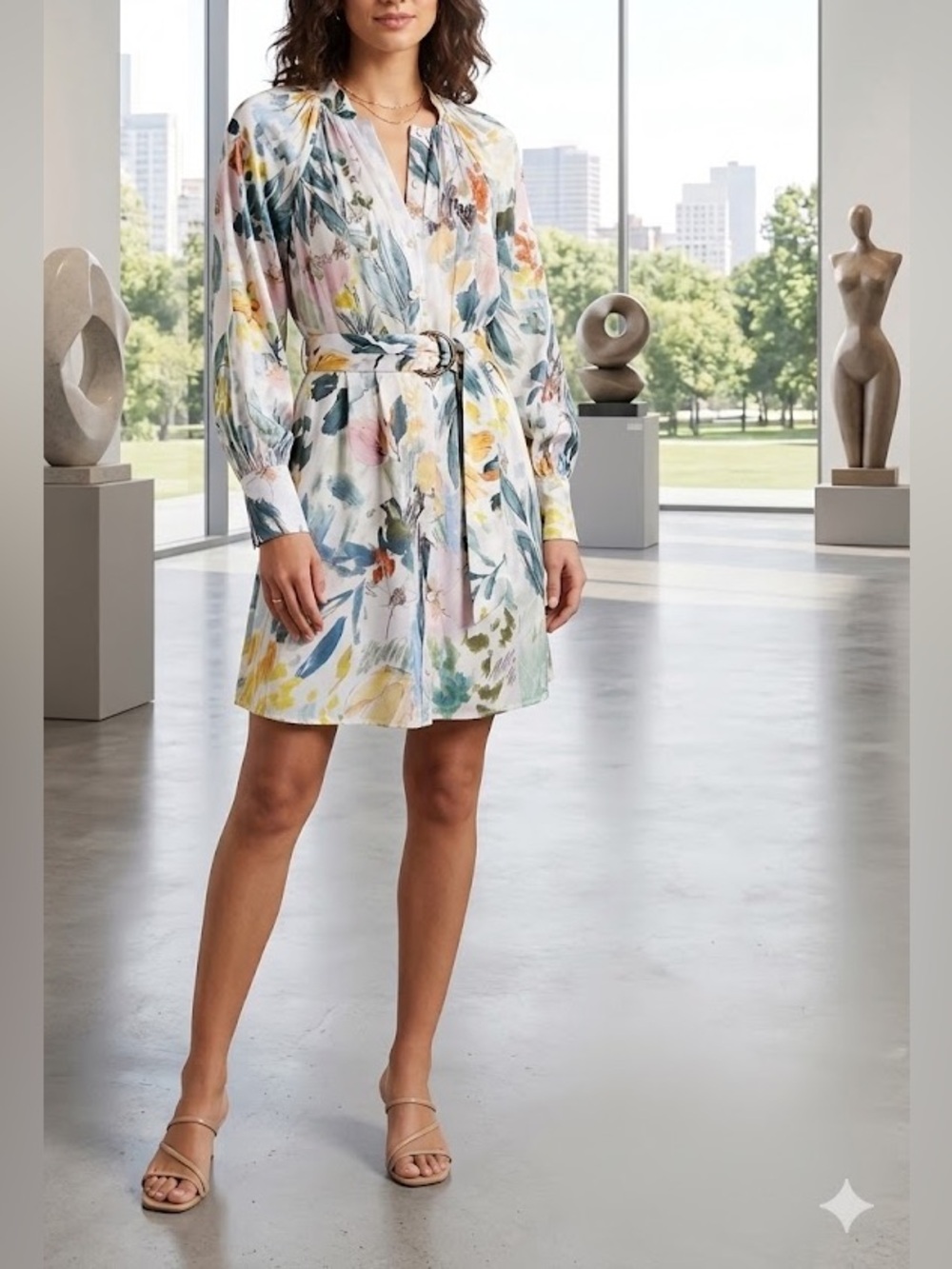 Ted Baker summer dress Pastel Floral Button-Front Dress